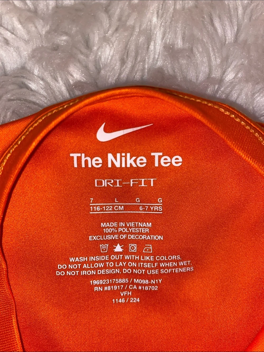 Nike Orange Sleeveless Kids' Athletic Tank